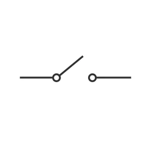 electrical and electronic symbols switch open